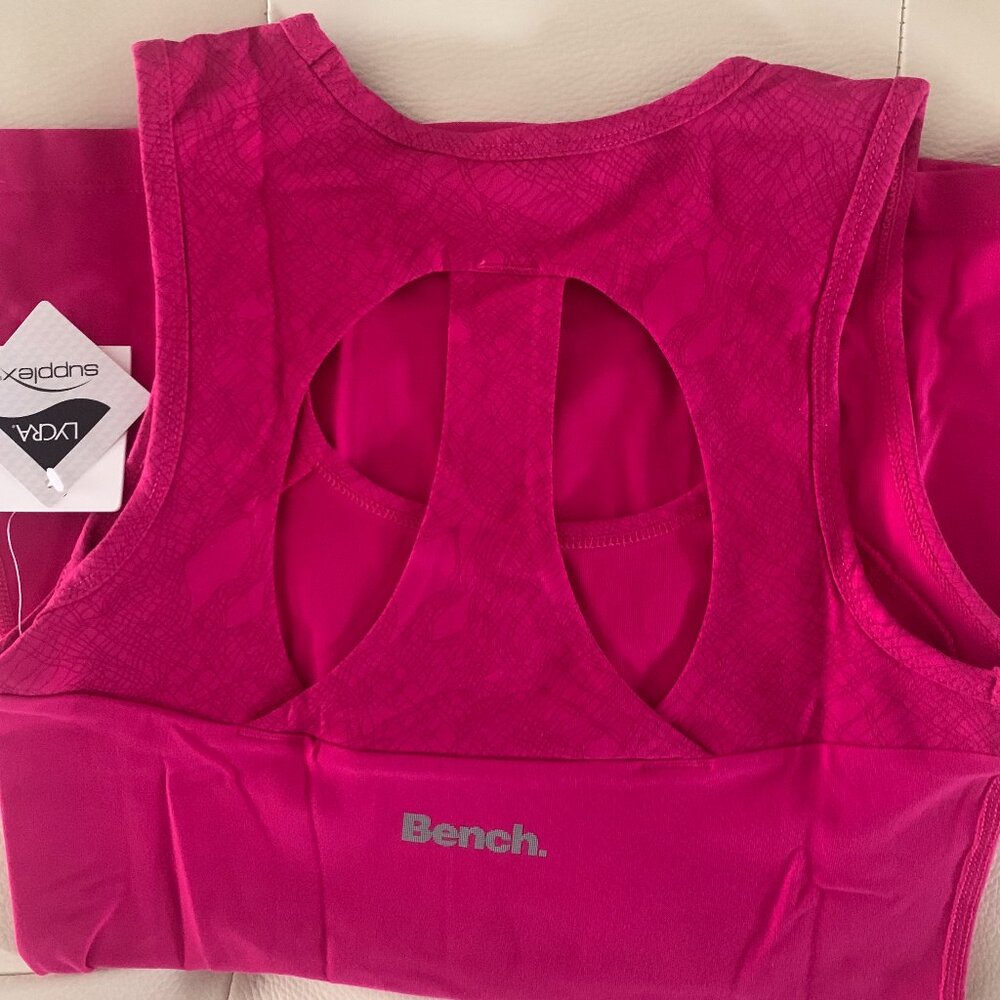 Bench Lycra Pink Racer Back Tank Top/Exercise Top - Picture 4 of 4